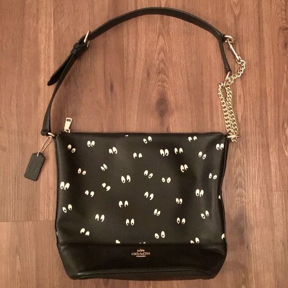 RARE Coach Disney X Paxton Duffle With Snow White and The Seven Dwarfs Eye Print - Picture 2 of 9